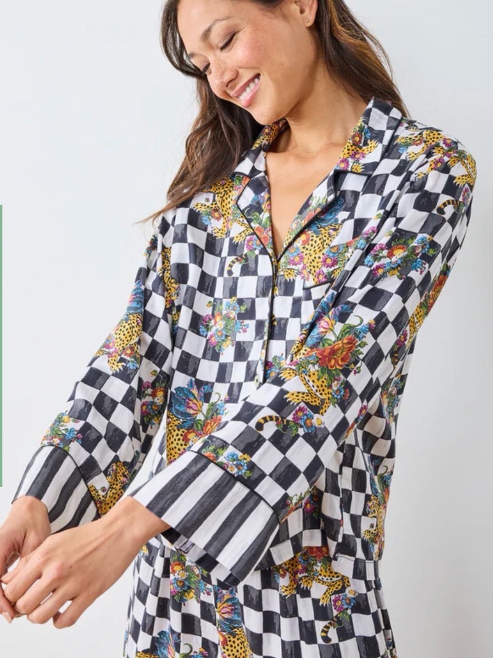 MacKenzie-Childs x Print Fresh Eco Satin SoHo Set in Bagheera print - Picture 4 of 14